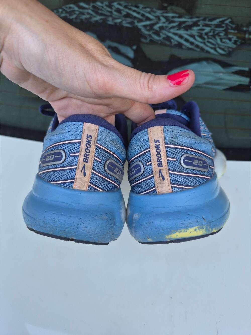 Brooks Women's Light Blue and Purple Glycerin Running Shoe - Picture 7 of 11